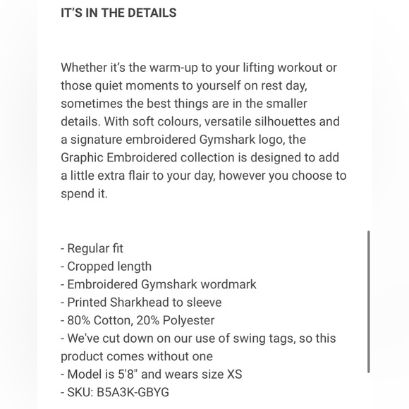 Gymshark Embroidered Cropped Hoodie - Picture 8 of 10